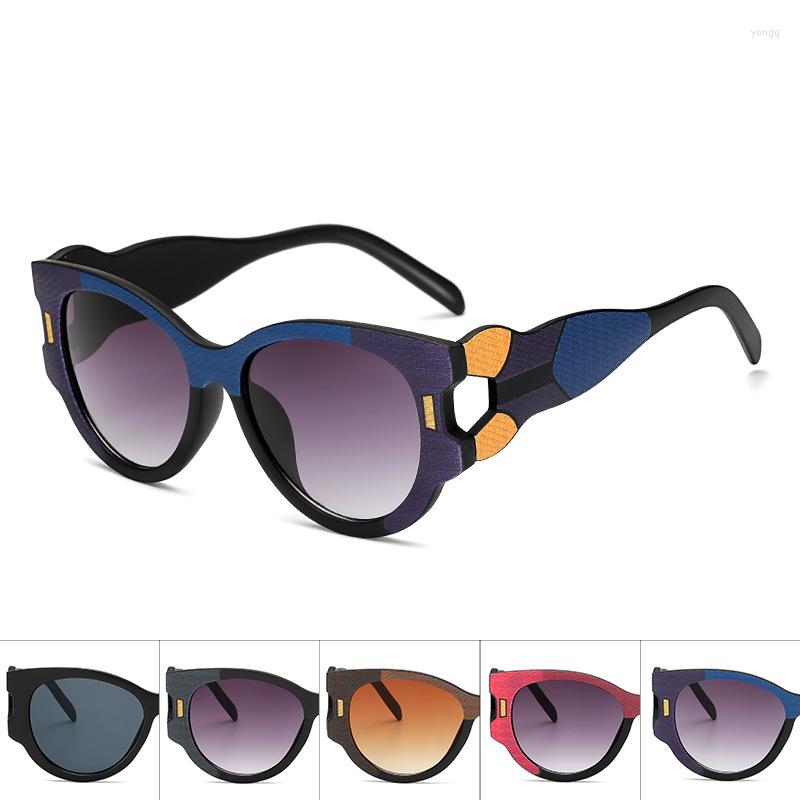

Sunglasses 2022 Large Frame Black Women 5 Colors Fashion Oval Sun Glasses Female Retro Luxury Big Ladies AACJ01