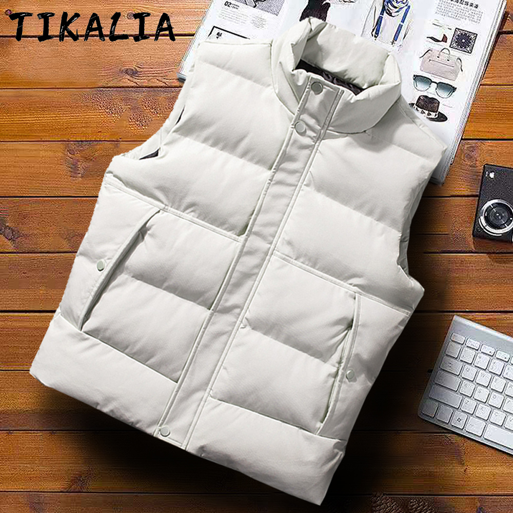 

Men's Vests Vest Jacket Men Stand Collar Korean Fashion Sleeveless Jacket Men Puffer Vests Spring Autumn Men Clothes Brand Warm 220930, Red