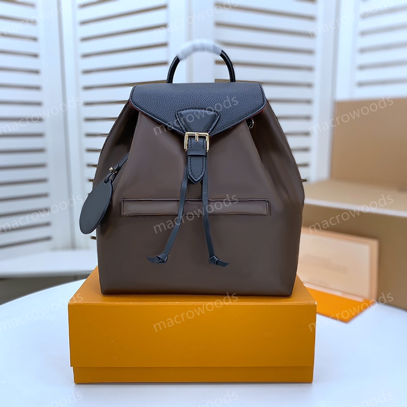 

MONTSOURIS Backpack Large capacity rucksack handbags for women designer school bag M45516 Magnetic buckle closure with leather drawstrings casual messenger bag, Extra shipping(not for sale)