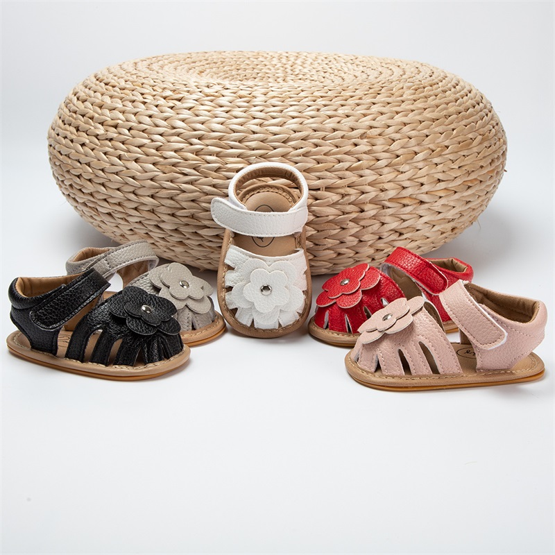 

New Infant Baby Sandals Girl Shoes Toddler Flats Summer Sandal Flower Soft Rubber Sole Anti-Slip Crib Shoes First Walker 20221005 E3