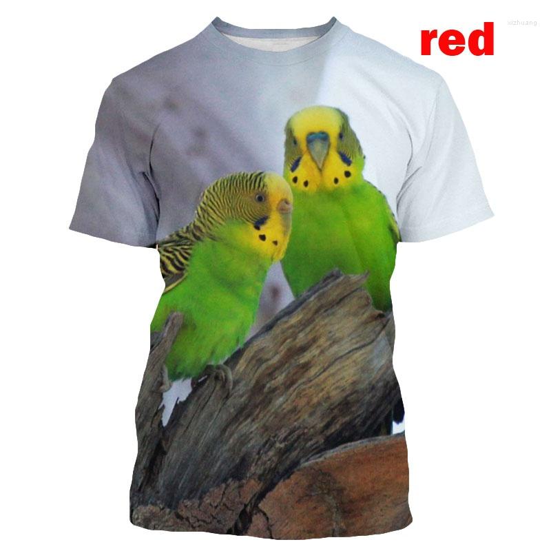 

Men's T Shirts 2022 Parrot Bird 3D Print Casual T-Shirt Fashion Women Men Short Sleeve Tops, Silver