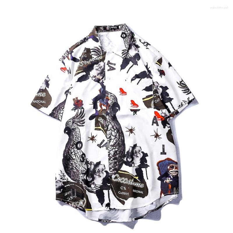 

Men' T Shirts Ins Super Short Sleeve Shirt Original Suzerain BF Couple Personality Creative Printing Versatile Casual Summer, White