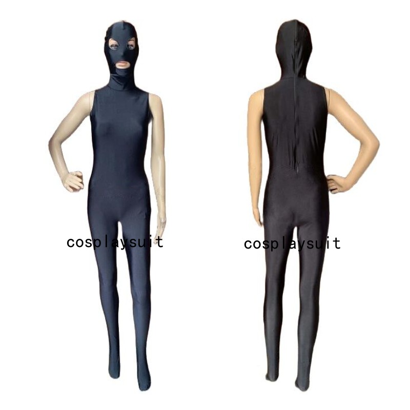 

Open Eyes Mouth Catsuit Costumes bodysuit Costume One-piece Sleeveless Unitard Adult Fancy Dress Unisex Zentai Suit, Purple