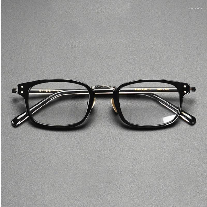 

Sunglasses Frames Japan Handmade Brand Acetate Square Men's Eyeglasses Frame Custom Prescription Glasses Retro Myopia Hyperopia Eyewear