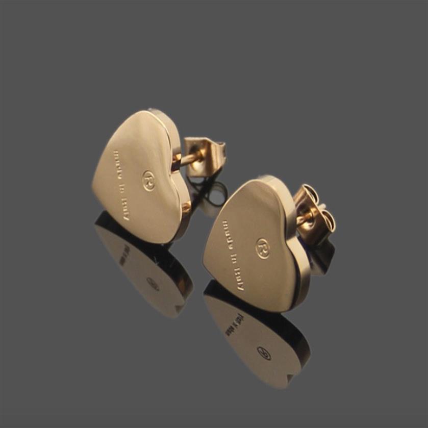 

Fashions Big Famous brands 316L Titanium steel stud Earring Luxury Heart Shape Brand Women Charm love Earrings Fashion Jewelry1848