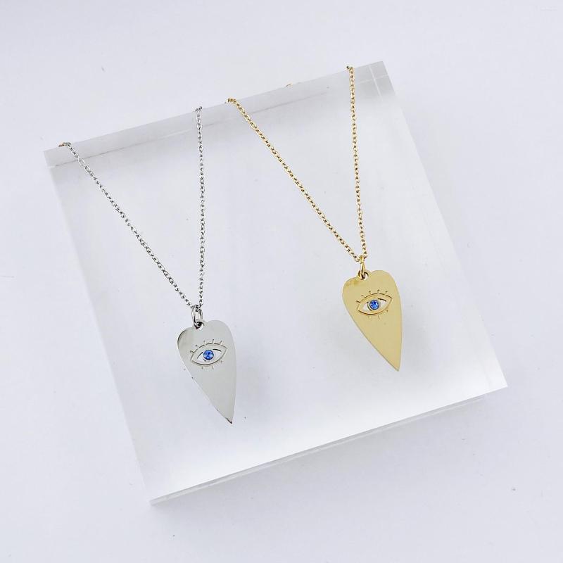 

Necklace Earrings Set Lady 2022 Heart Statement For Women Wedding Bohemian Cute Girls Party Gifts Crystal Eye Pendant, Picture shown