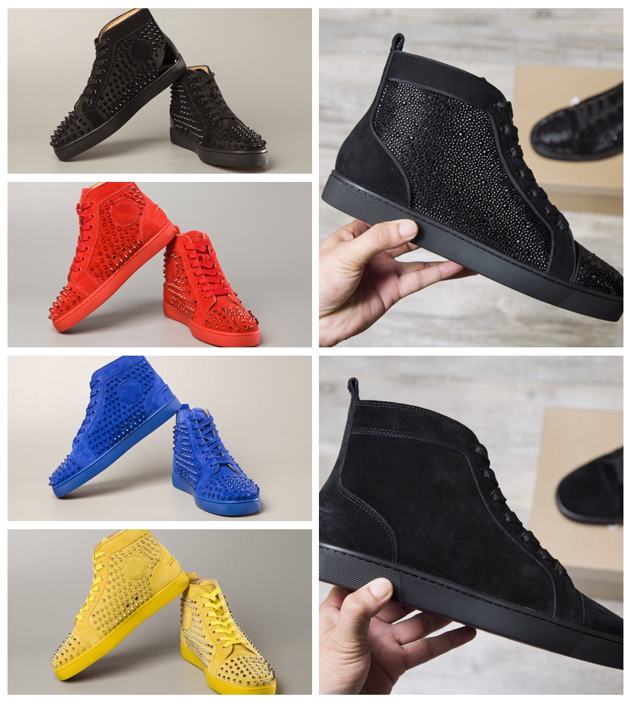 

2022 Fashion Casual Shoes Designer Sneakers Studded Spikes Flats Shoes For Men and Women Party shoe, Color 10