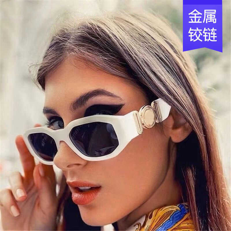 

Sunglasses Metal hinge trend small frame sunglasses polygon personality Womens net red glasses