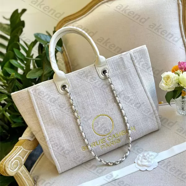 

Luxury deauville tote bag summer beach Shoulder Bag linen nylon leather Women designer Shopping crossbody Bags fashion wallet wholesale card handbag