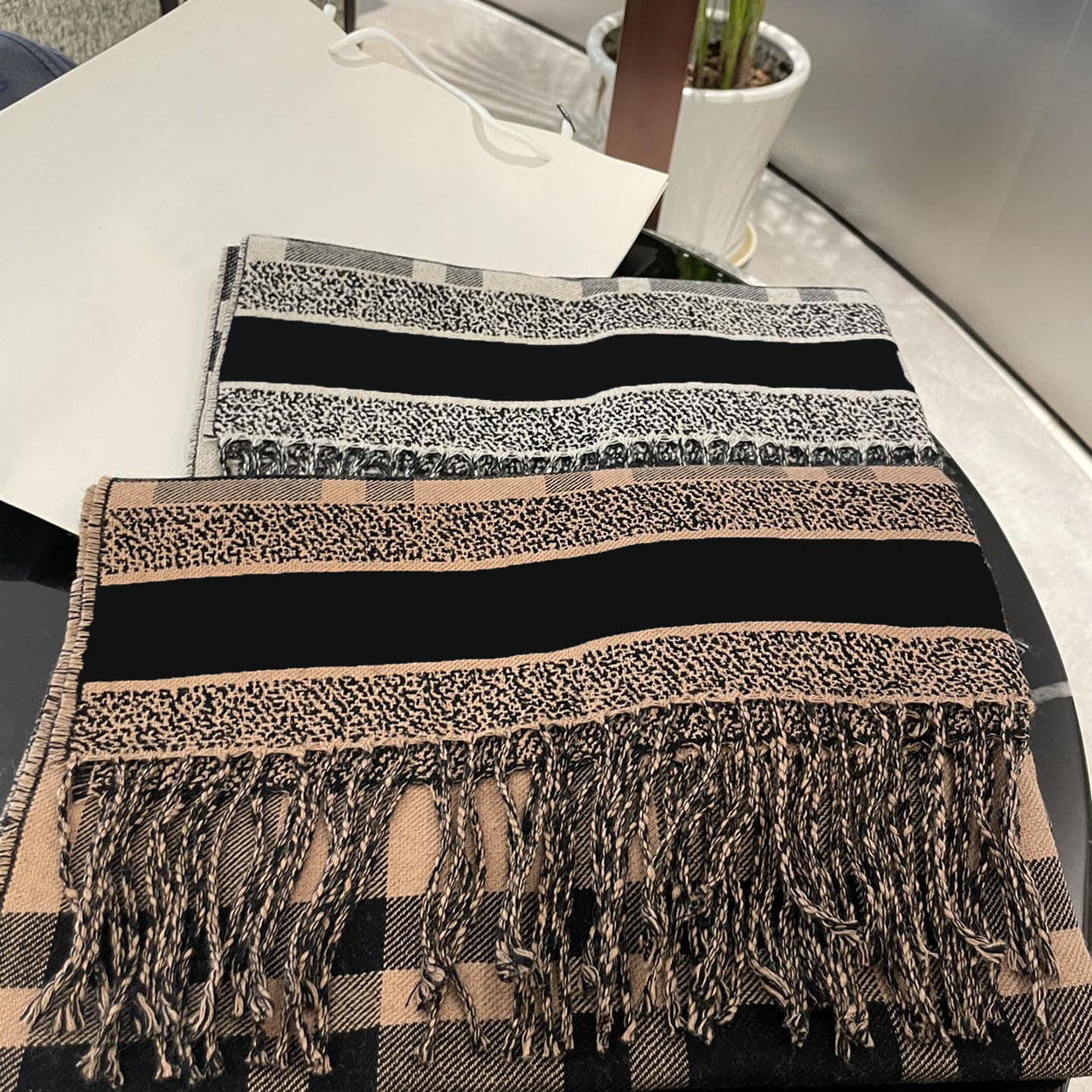 

23ss 2colors Brand Wool Shawls Winter Cashmere Scarves Fashion Men Women Designer Classic Letter Pattern Pashmina Gift Fashion