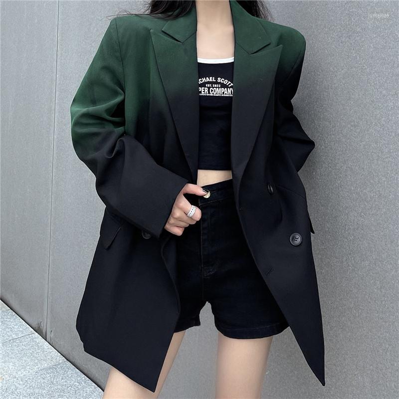 

Women' Suits Fashion Blazer Women' Clothing Spring Autumn Jackets 2022 Gradient Suit Loose Cardigan Office Lady Blazers Coats Tops
