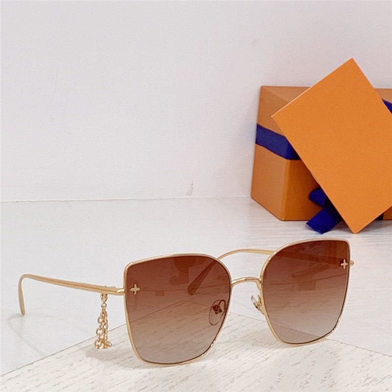 

Cat Eye Shape Charm Sunglasses Gold/Brown Shaded for Women Summer Sun Shades