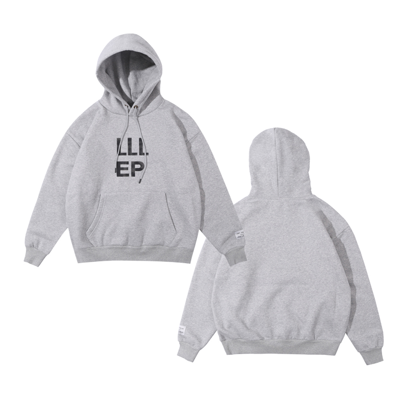 

22fw Europe Paris Vintage Washed Print Hoodie Fashion Autumn Winter Warm Grey Fleece Crew Neck Skateboard Sweatshirt, Gray