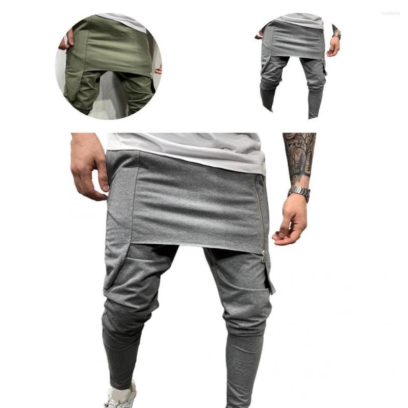 

Men's Pants Zipper 3 Colors Men Leisure Harem For Running Sports, Army green