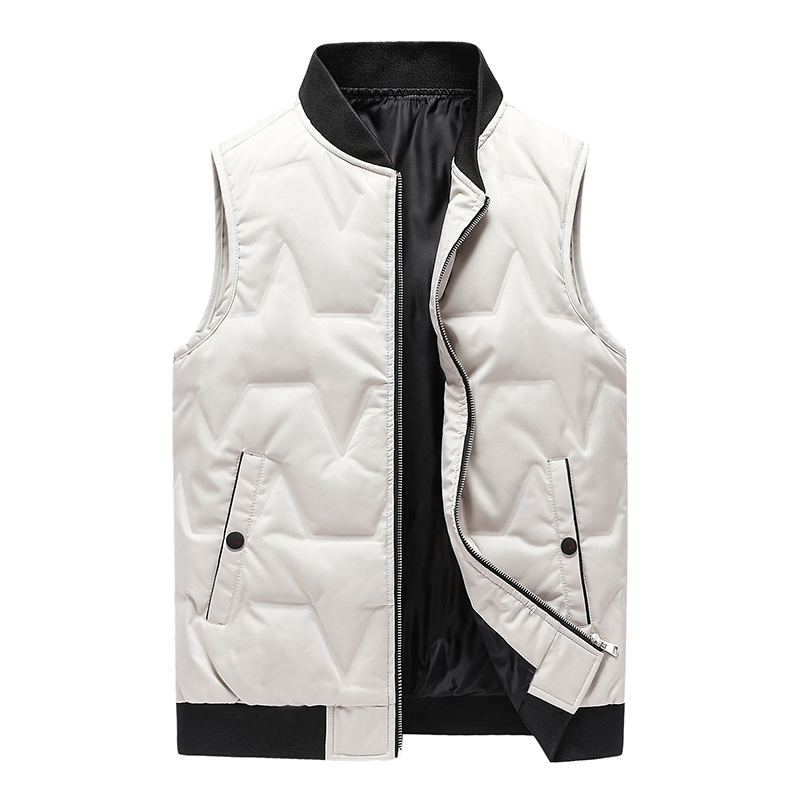 

Men's Down Parkas Youth Trend Leisure Stand Collar Sports Down Vest Korean Version Winter Men'S Warm Fashion Shoulder Sleeveless Jacket 220930, Black