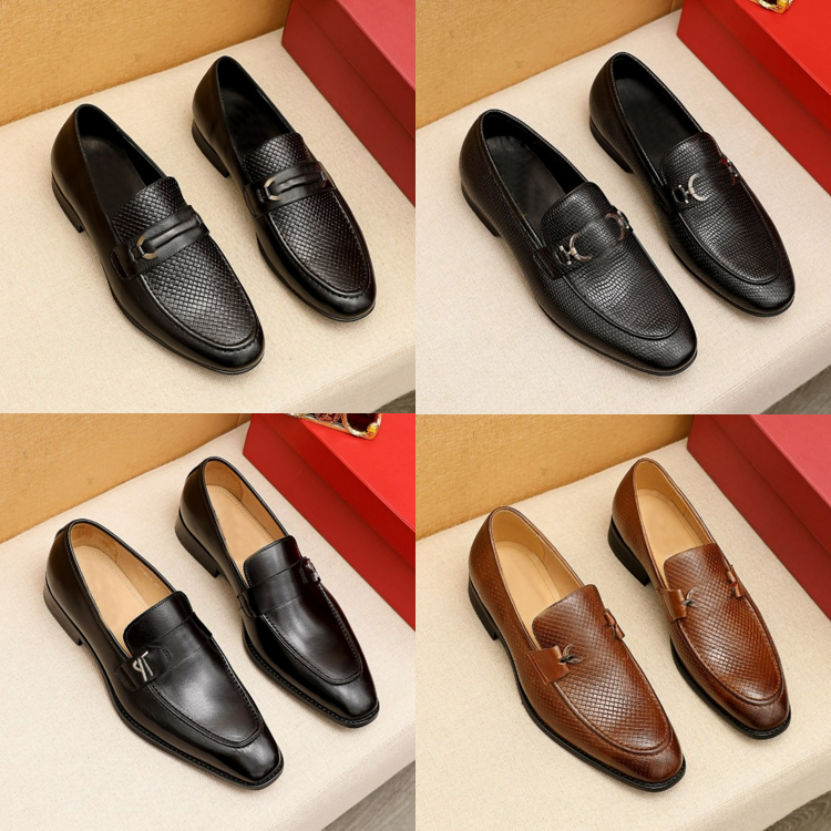 

Top Mens Dress Shoes Designers Fashion Loafers Classic Genuine Leather Men Business Office Work Formal Shoes Brand Designer Party Wedding Flat Shoe 38-46, 19