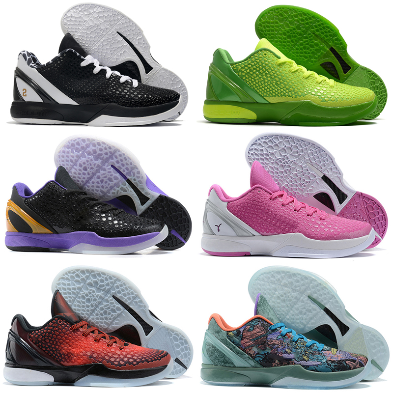 

Basketball shoes 2022 Black Mamba 6 Forever Mambacita Men Proto 6s VI Grinch Think Pink Metallic Gold Sneakers, As photo 7