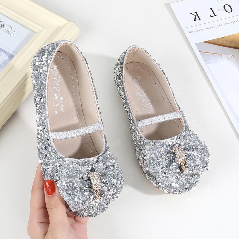 

Flat Shoes Girls Princess Spring Autumn Children's Fashion Breathable Rhinestone Single Baby Casual Leather B402, Pink