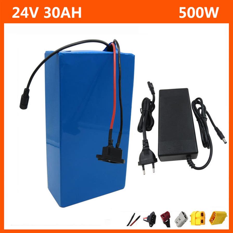 

1000W 24V 30AH Li-ion battery Pack 24 Volt 20AH 7S 500W Electric Bike Ebike batterie 18650 Cell with BMS 29 4V 3A charger2466