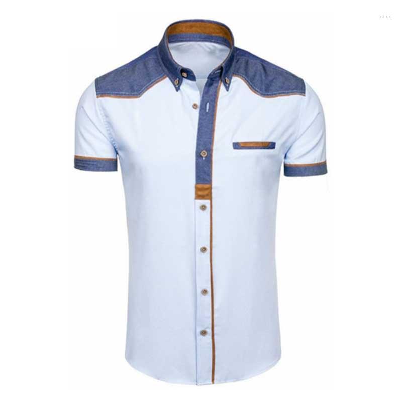 

Men's T Shirts ZOGAA Male Casual Denim Short Sleeve Tops Formal Summer Clothing Brand Slim Cotton Plus Size, White