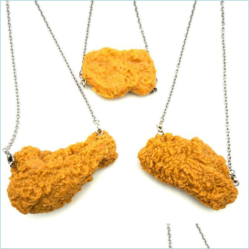 

Pendant Necklaces Diy Funny Handmade Simation Fried Chicken Pendant Necklace For Women Girls Fashion Lovely Bbq Bear Drink Nec Sport1 Dhqhi
