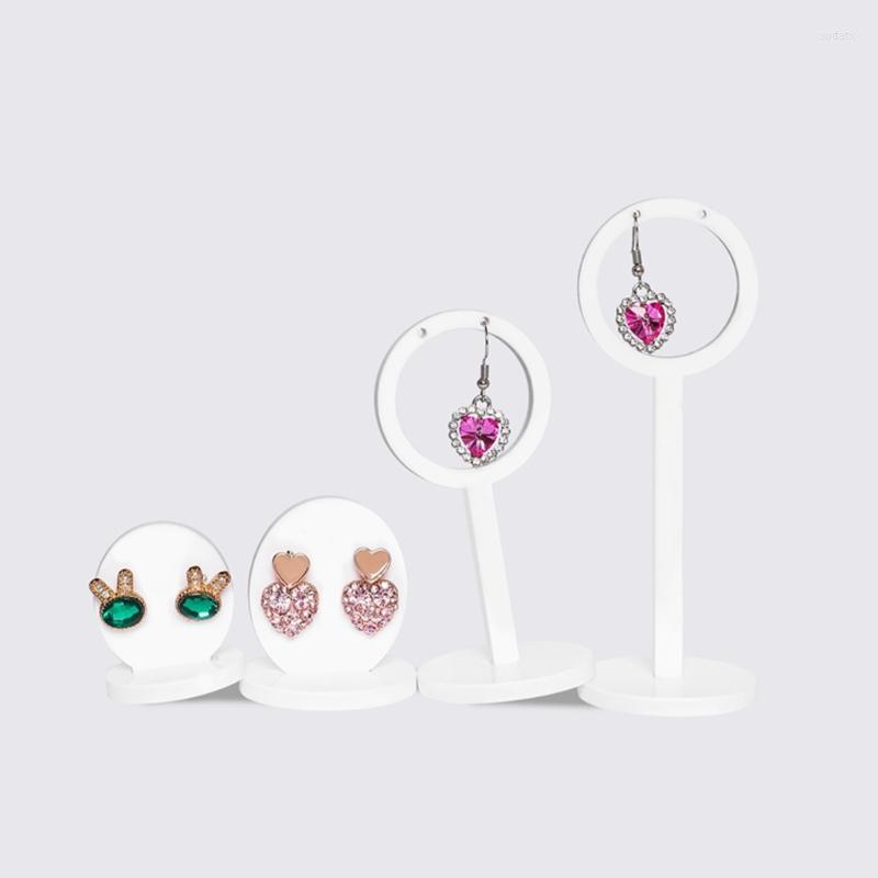 

Jewelry Pouches 2 Pcs/Set Earrings Holder Shelf Display Show Rack Stand Charms Professional Showcase Earring Storage Organizer C1FE