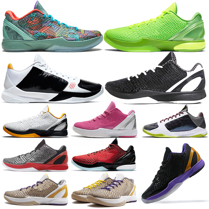 

Mamba 6 Men Basketball Shoes Protro Grinch Designer Sneakers Mambacita Alternate Bruce Lee Del Sol Bred Think Pink Outdoor Sports Mens Trainers