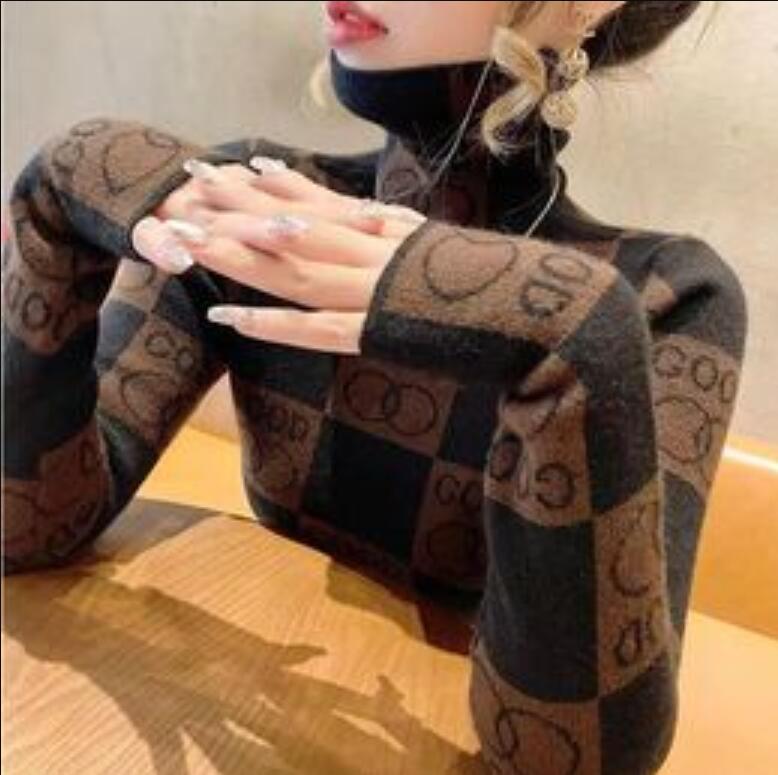 

Women's Sweaters GD Pattern Knit Turtleneck for Pull Fashion Fit Pullovers Jumper Tops puff Dress Clothes, 08
