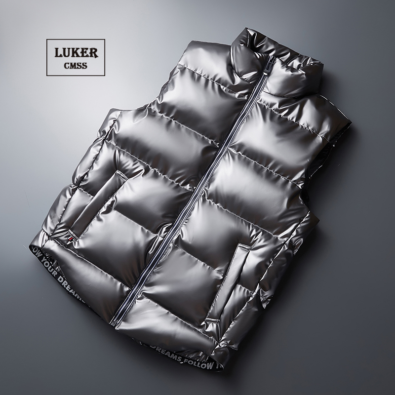 

Men's Vests LUKER CMSS Winter Men Vest Fashion Sleeveless Jacket Outdoor Warm Soft Vests Male Casual Waistcoat Brand Clothing Plus Size 8XL 220930, Gold
