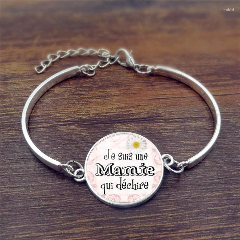 

Bangle France Fashion Je Suis Une Animetrice Qui Dechire Time Gem Charm Bracelet Teachers' Day Gift Waist For Teachers