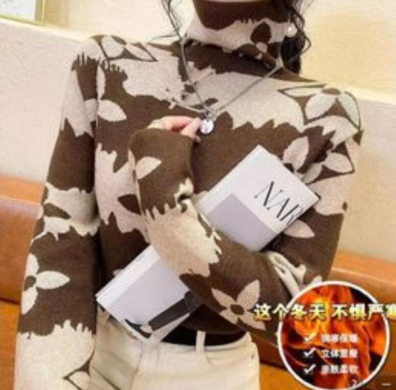 

Women's Sweaters Oversized Vintage Thickened Warmth Turtleneck Shirt Dress Tee Apple crop Tops de france, 02