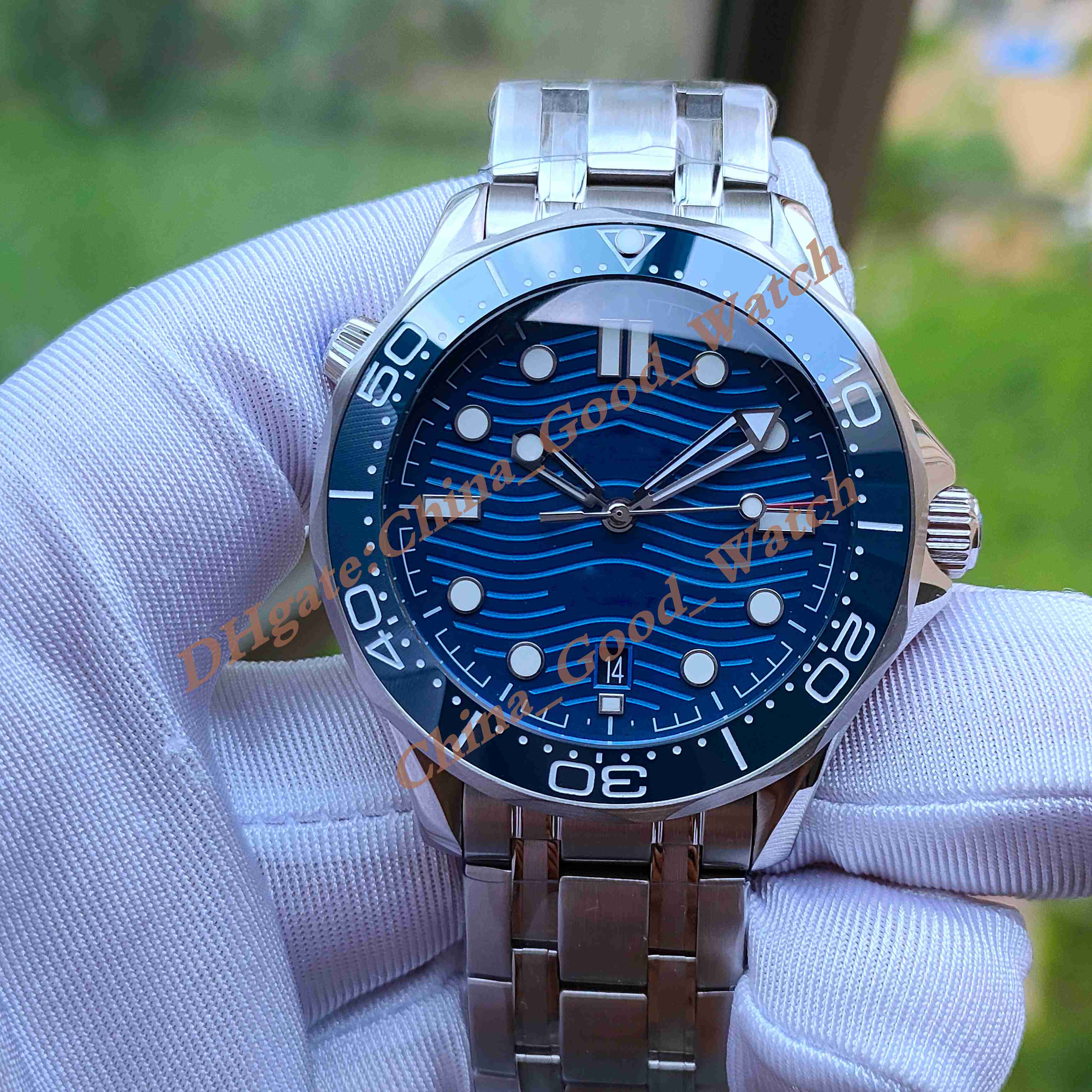 

Men's Watch 3 Color Ceramic Bezel Black Blue White Dial 300M Dive Luminous 42MM Cal. 8800 Automatic Movement 007 Sport Stainless Steel Luminous Diving WristWatch