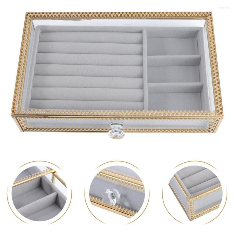 

Jewelry Pouches 1 Set Girl Box Reliable Organizer Earring Necklace Container