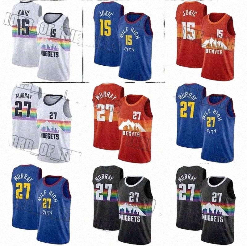 

15 Jokic Jamal 27 Murray Basketball Jersey Nikola Denvers 2022 Men Stephen 30 Curry Klay 11 Thompson James 33 Wiseman Nuggetes Red Black Whi, Choose blue number