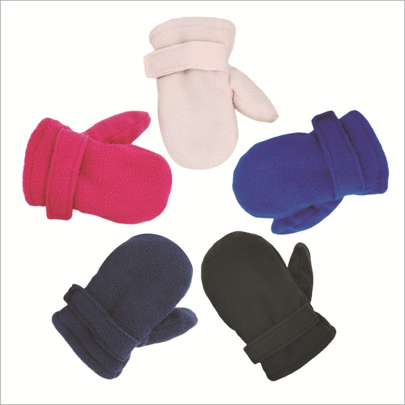 

Children's Mittens Cotton Plush Thick Warm Baby Gloves Winter Plus Velvet Mittens Children Kid Fleece Full Finger Glove For 1-7Y 20221005 E3, Purple