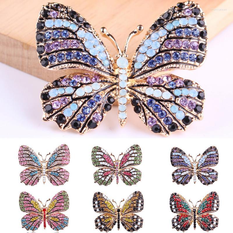 

Brooches Fashion Butterfly For Women Perfect Rhinestone Crystal Hijab Pins Christmas Gift