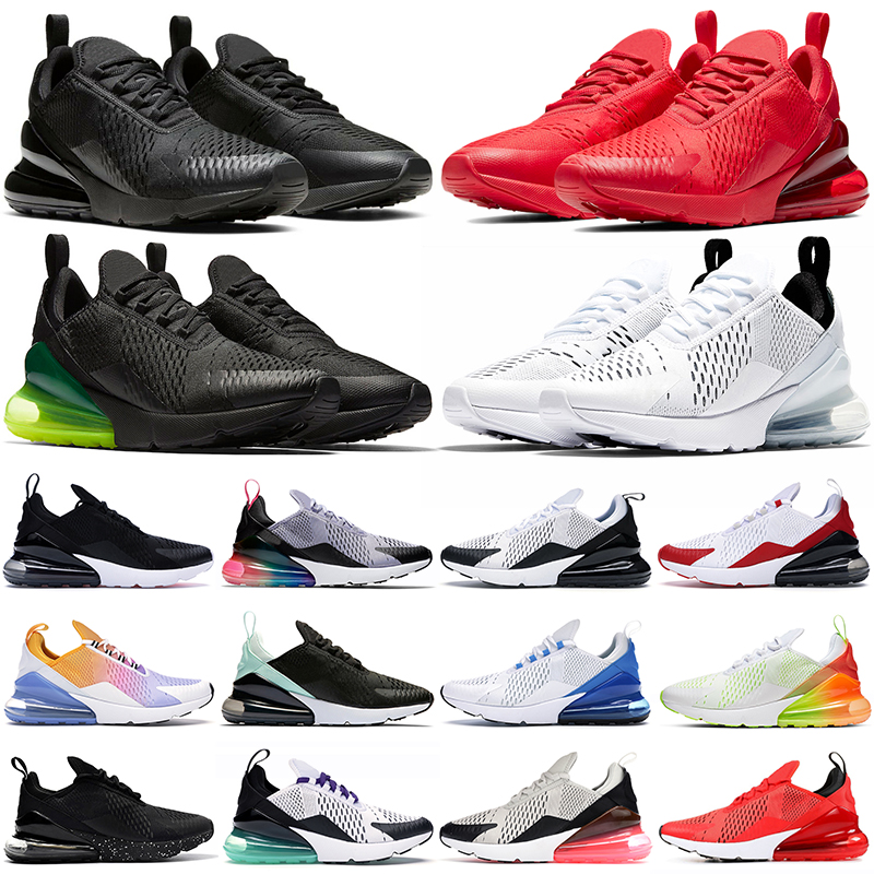 

270 270s running shoes des chaussure men women University Blue Black Volt White Rainbow Grape Medium Olive mens trainers womens outdoor sneakers, 40-45 black volt