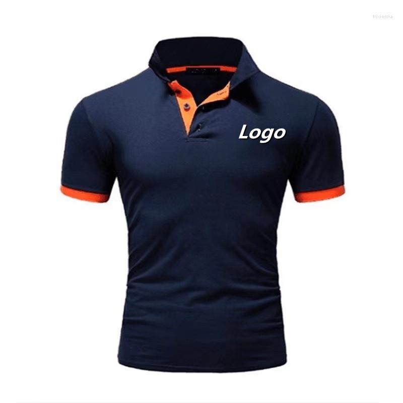 

Men' Polos You Design Brand Logo/Picture Custom Casual Short-Sleeved Stitching T-shirt Summer Men And Women DIY Cotton Lapel T Shirt, Black