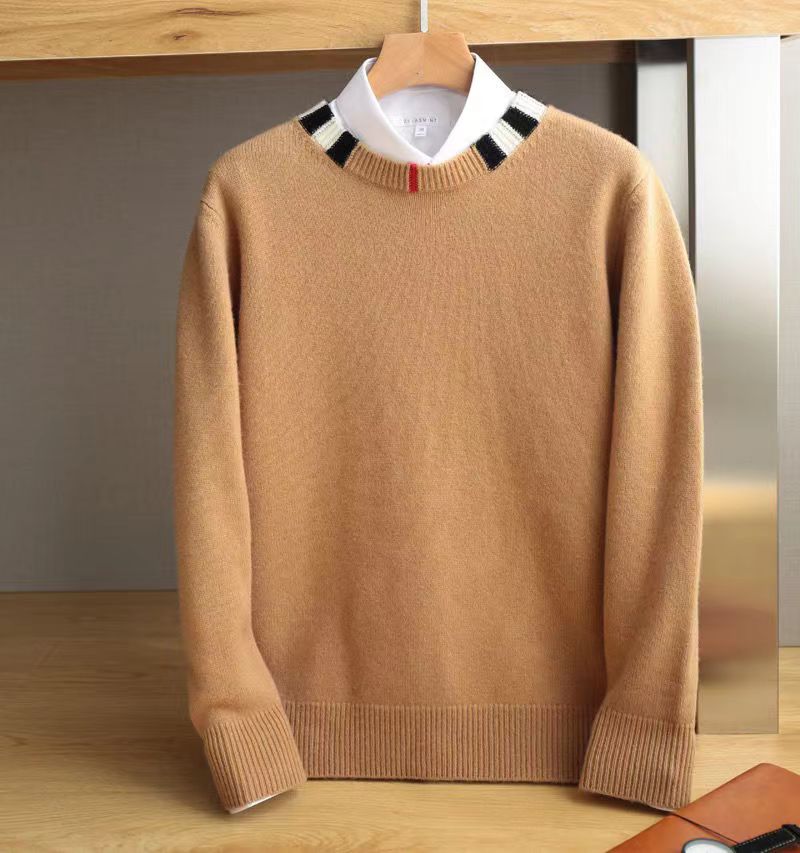 

sweaters men designer sweater Autumn Winter 2022 New MensSweaters Round Neck Knitted Pullover Thickened Men Top, Orange