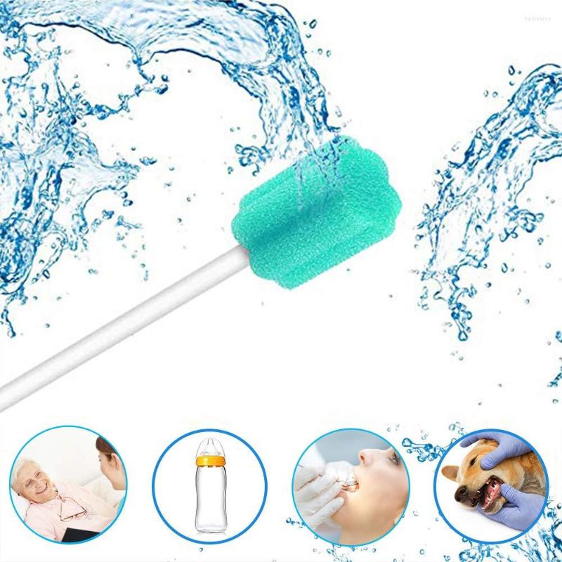 

Makeup Sponges 100pcs Disposable Sponge Swab Tooth Cleaning Mouth Swabs Foam Sputum Stick For Use