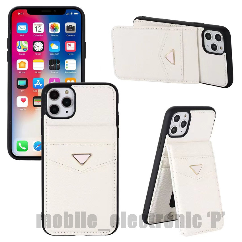 

Designers phone cases for Iphone14 14 plus 13 12 12mini Pro max 11 X XR XS XSmax 7 7P 8 8P High-quality cortex with wallet Lazy Holder Cover, Black