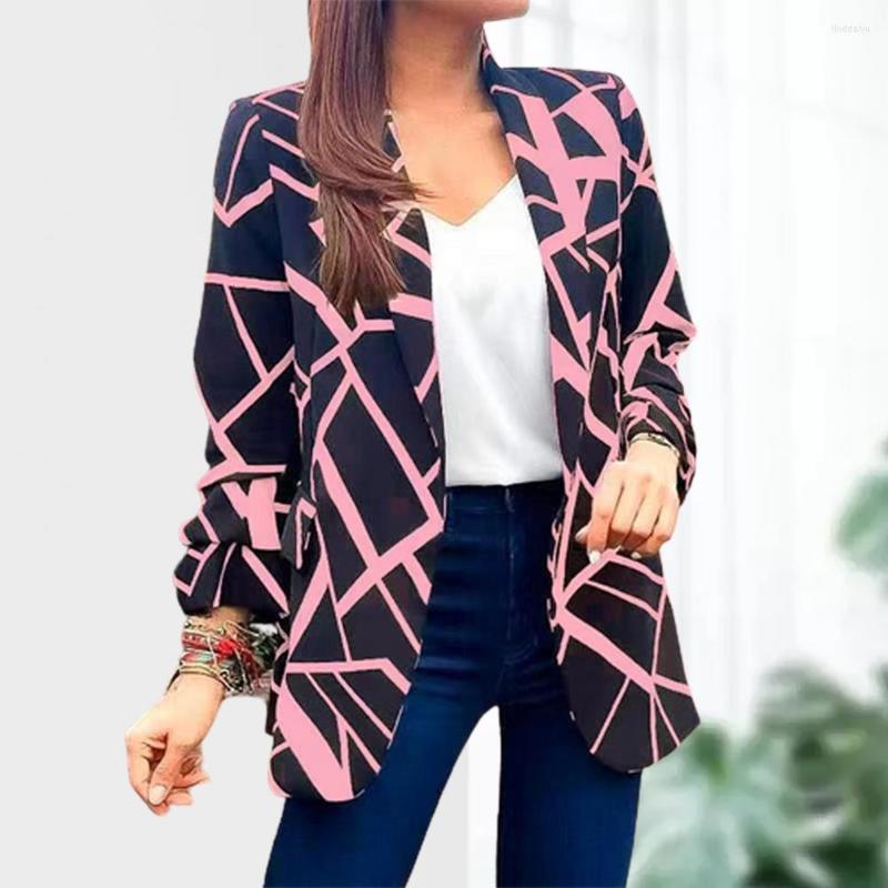 

Women's Suits Washable Casual Spring Autumn Office Lady Formal Suit Jacket Skin-Touching Women Blazer Single-breasted Placket Streetwear, Blue