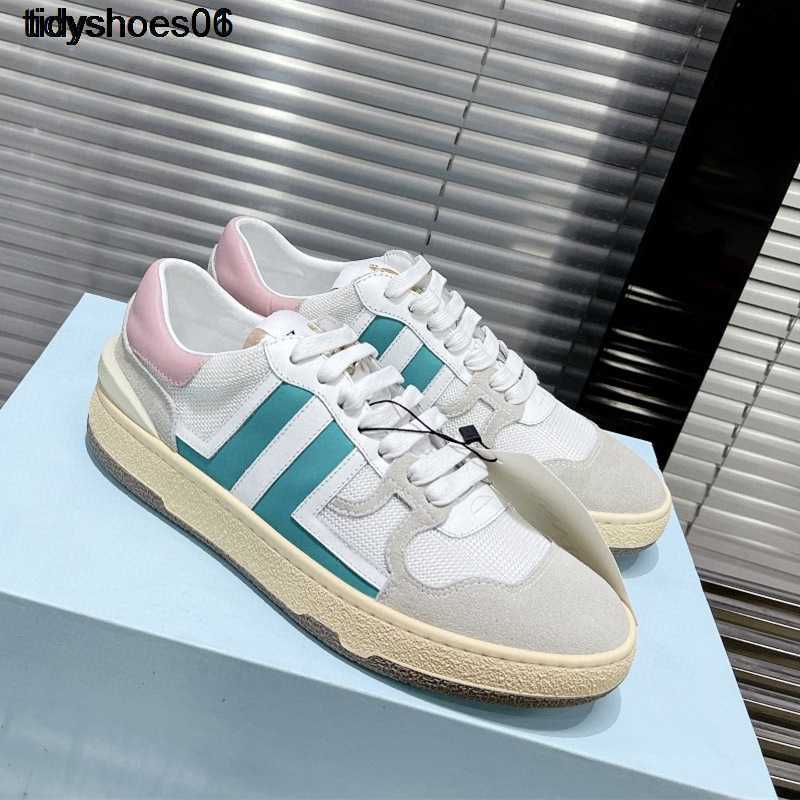 

2022 New lanvins Dexun Shoes Men's and Couples' Versatile Casual Sneakers Flat soled shoes Leather single shoes Women's fashion, Color matching 7