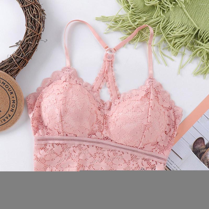 

Women's Panties Back Cross Bra Vest Chest Ladies Top Beautiful Women Wrap Lace Underwear, Black