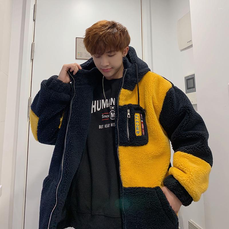 

Men' Hoodies ZOGAA Thick Warm Men' Coat Winter Hooded Fleece Lamb Wool Cotton Sweatshirt Couple Jacket, Black