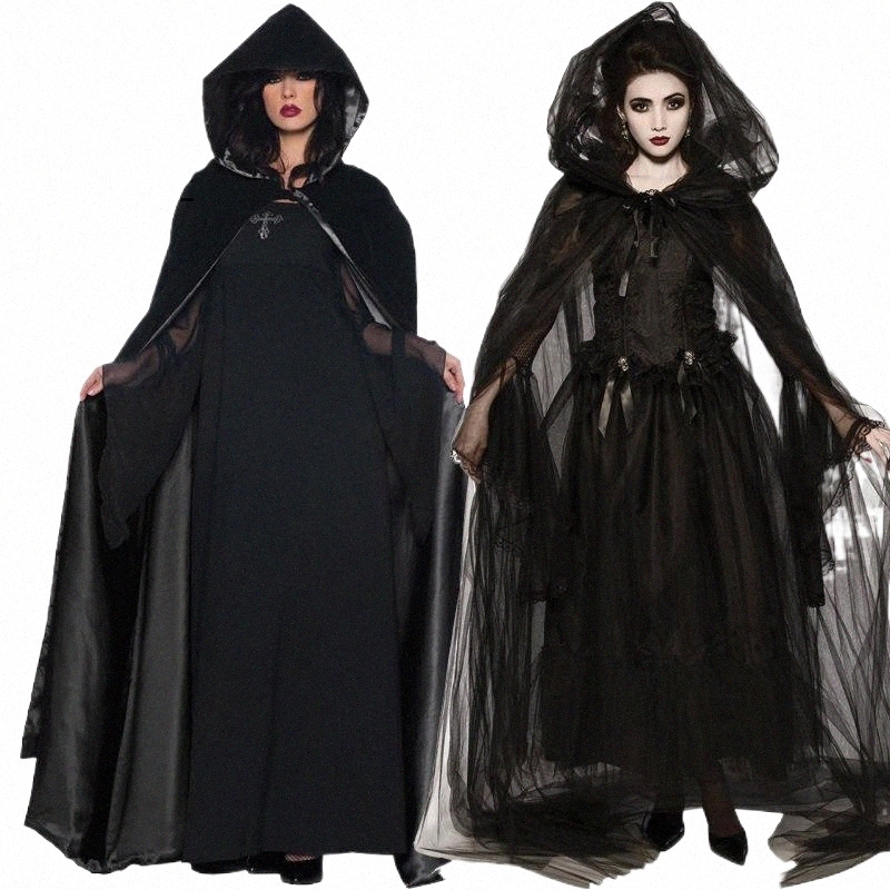 

theme Costume Halloween Women Death Hell Witch Devil Vampire Uniform Black Long Dress Party Cosplay Day Of The Dead Opera VDB1061Theme u78W#, Cloak-dress-sleeve