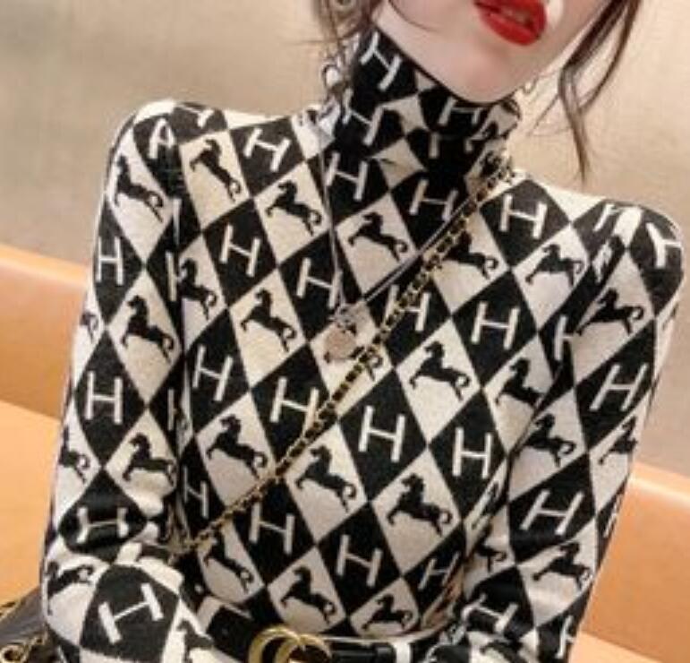 

Women's Sweaters for Oversized Luxury Long Sleeve Warmth Half High Collar T Shirt Dress Tee Apple crop Tops, 11