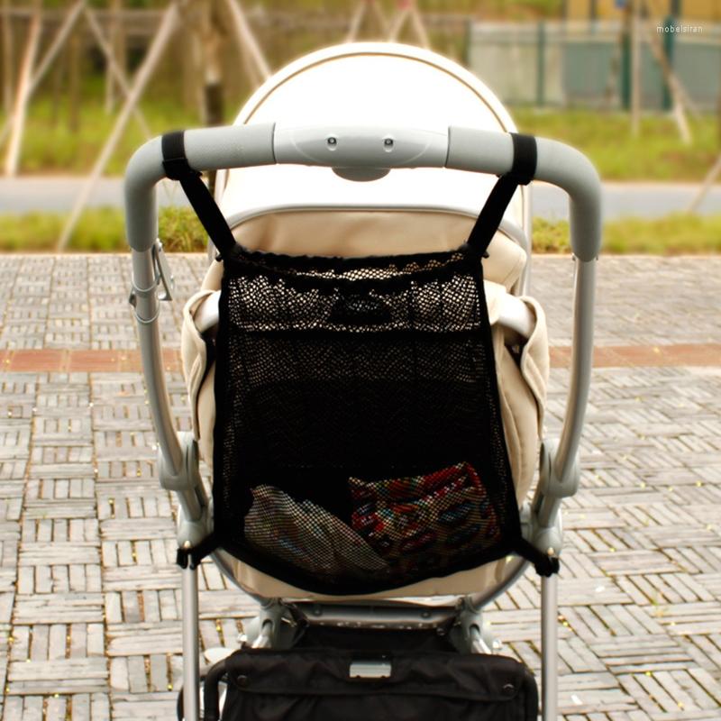 

Stroller Parts Practical Baby Trolley Bunch Net Pocket Infant Mesh Bottle Diaper Storage Organizer Bag Holder Elasticity