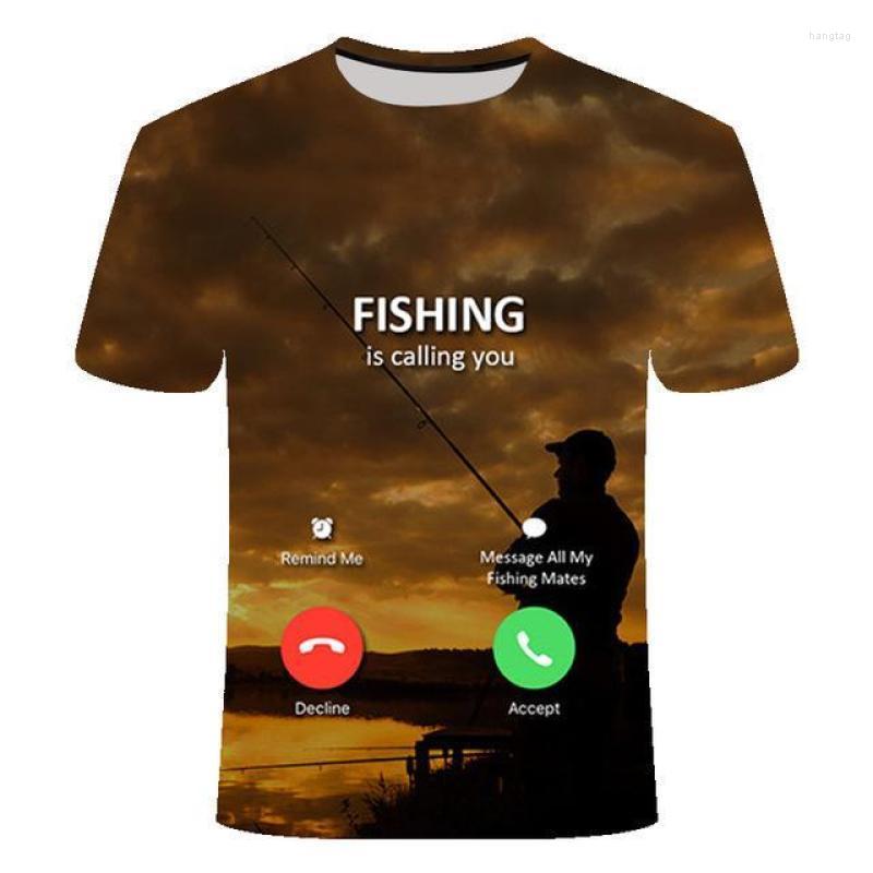 

Men's T Shirts Fishing 3D Print Shirt Men Women Hip Hop Fashion Casual Short Sleeve Fun Fish Harajuku Funny O-Neck Oversized T-shirt, 997