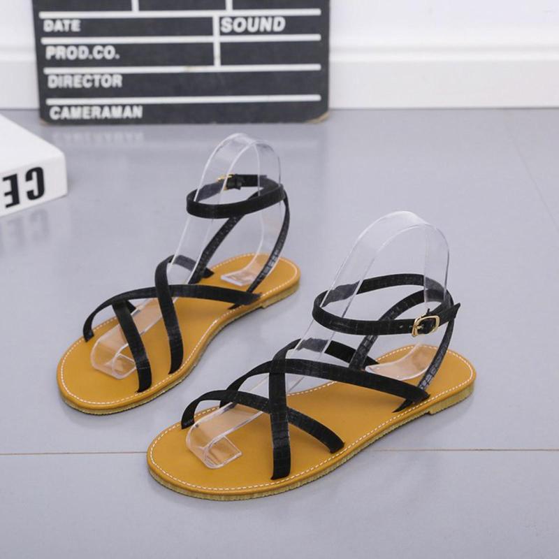 

Sandals 2022 Summer Refreshing Shoes Fashion Sandal For Women's Leisure Strapping Flat, Black
